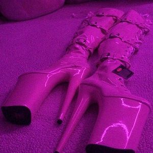 Pleaser Pink Platform Boots